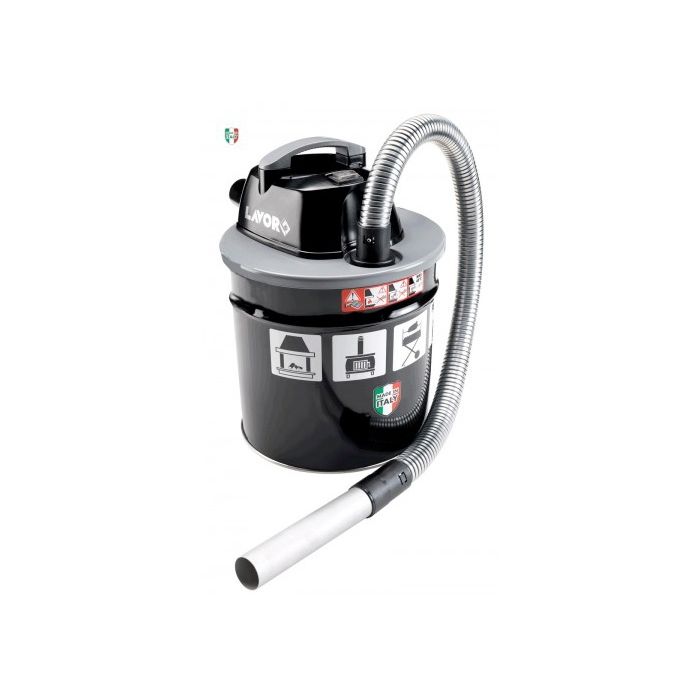 Aspiracenere Elettrico CENERIX 800 W, Bidone 18 L, Doppio Filtro HEPA E Lancia Piatta - Per Caminetti, Stufe E Barbecue