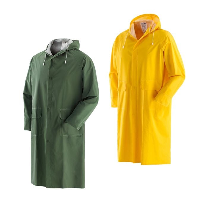 Giacca da lavoro impermeabile antipioggia con cappuccio poliestere in PVC