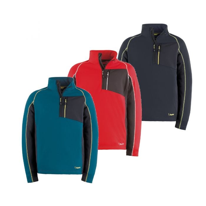 BE BOARD FELPA UOMO MICROPILE ZIP CORTA TAGLIE FORTI ART 9827 CONF