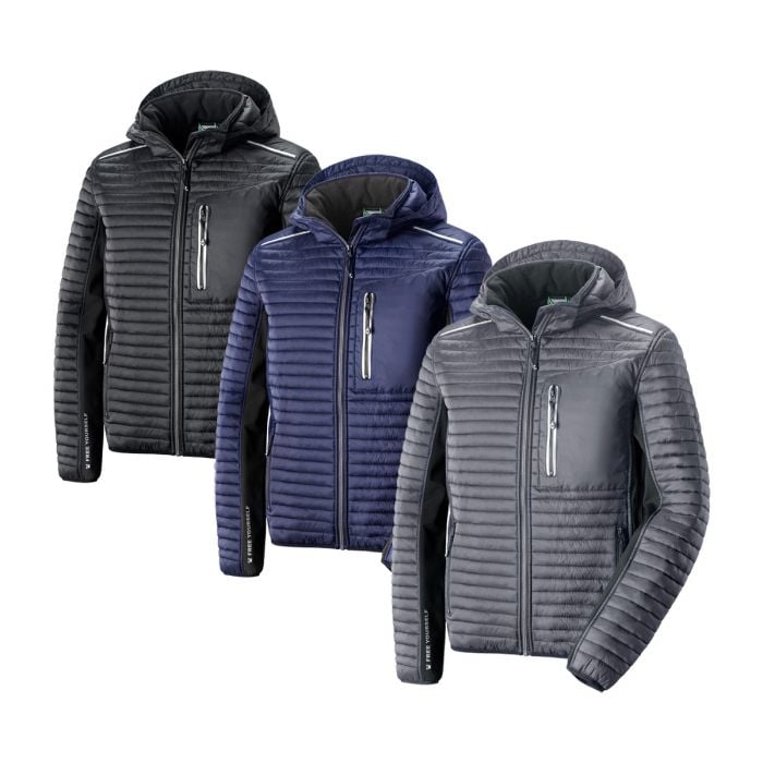 Oralidera Gilet Sicurezza Invernale Giubbotto Imbottita Di Catarifrangente Adulto Da Lavoro Ad Alta Visibilitá Invernale Smanicato Da Uomo, Verde, XL - Foto 6