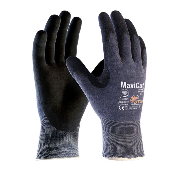 Vasalat Maxi Flex Comfort 34-924 - Guanti Da Lavoro In Microschiuma Nitrile, Taglia 10 (Gr. 10), Grigio, Antiscivolo, Senza Silicone, Ökotex