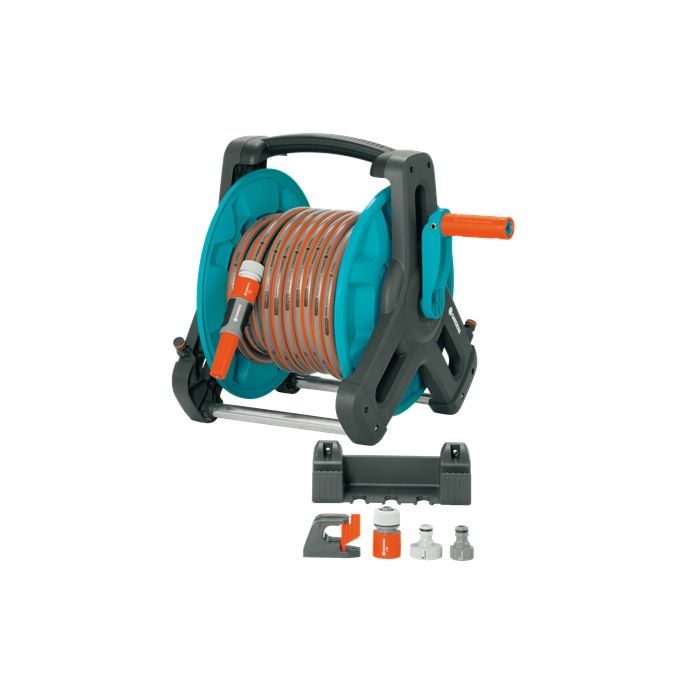 GARDENA AVVOLGITUBO DA MURO POWERROLL-UP XL 40 A BATTERIA (18645-20