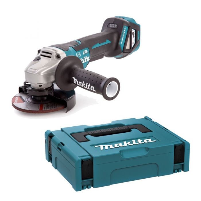 Smerigliatrice Angolare Makita 125mm 18V Brushless - Kit Con 2 Batterie 5.0Ah E Caricabatterie