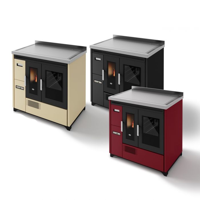 Stufa da cucina a pellet ventilata Eva Calor Enrica 9,3 kW in offerta a €  2799