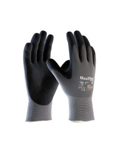 ATG Maxidry 56-424 Guanti Da Lavoro Uomo In Nitrile - Rivestimento Microfoam, Antiscivolo, Taglia M, Colore Viola
