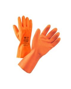Guanti In Nylon Con Rivestimento Lattice Antiscivolo Jah NL-02, 12 Paia, Arancione - 3