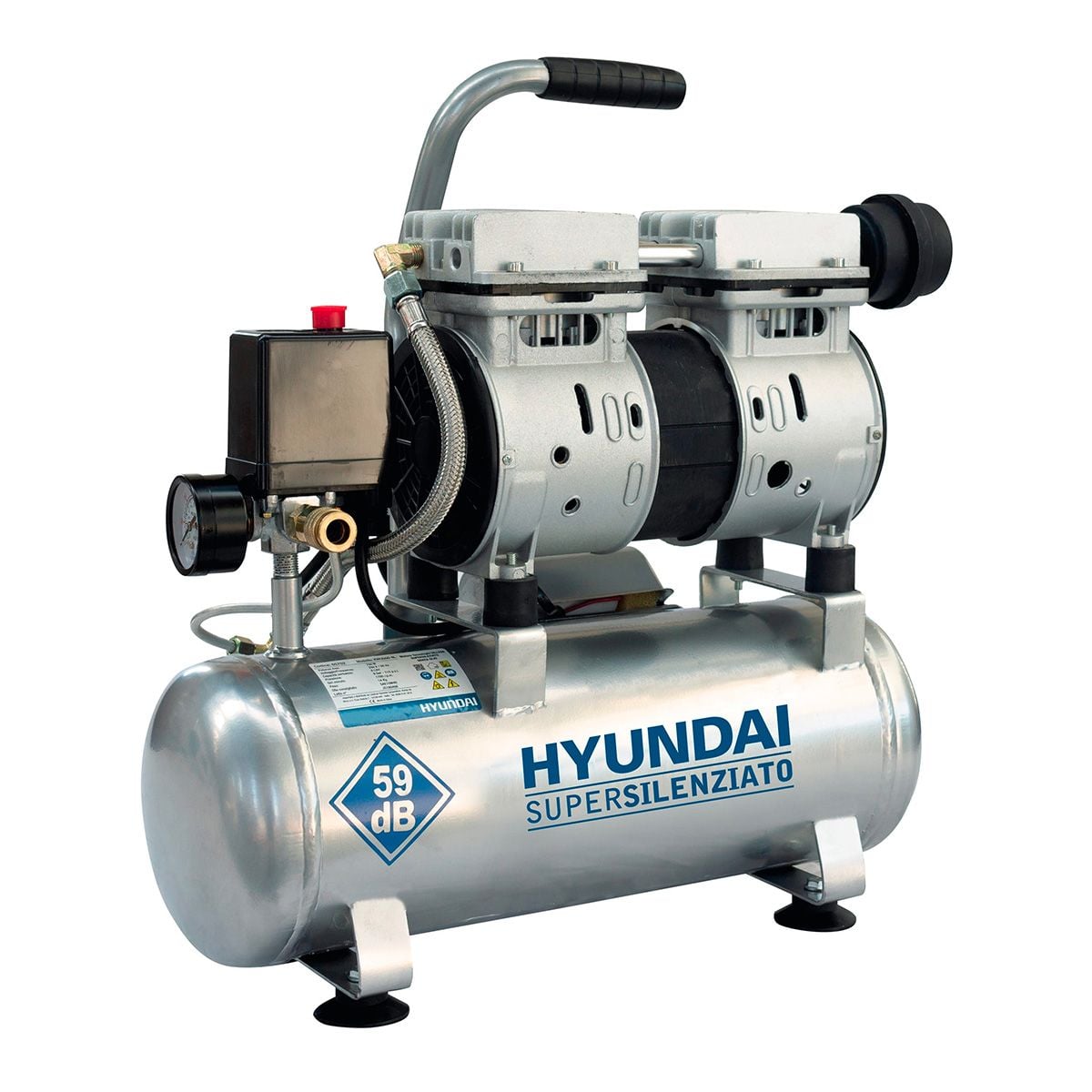 Compressore d'aria 6 lt Hyundai 65712 a soli € 119.9
