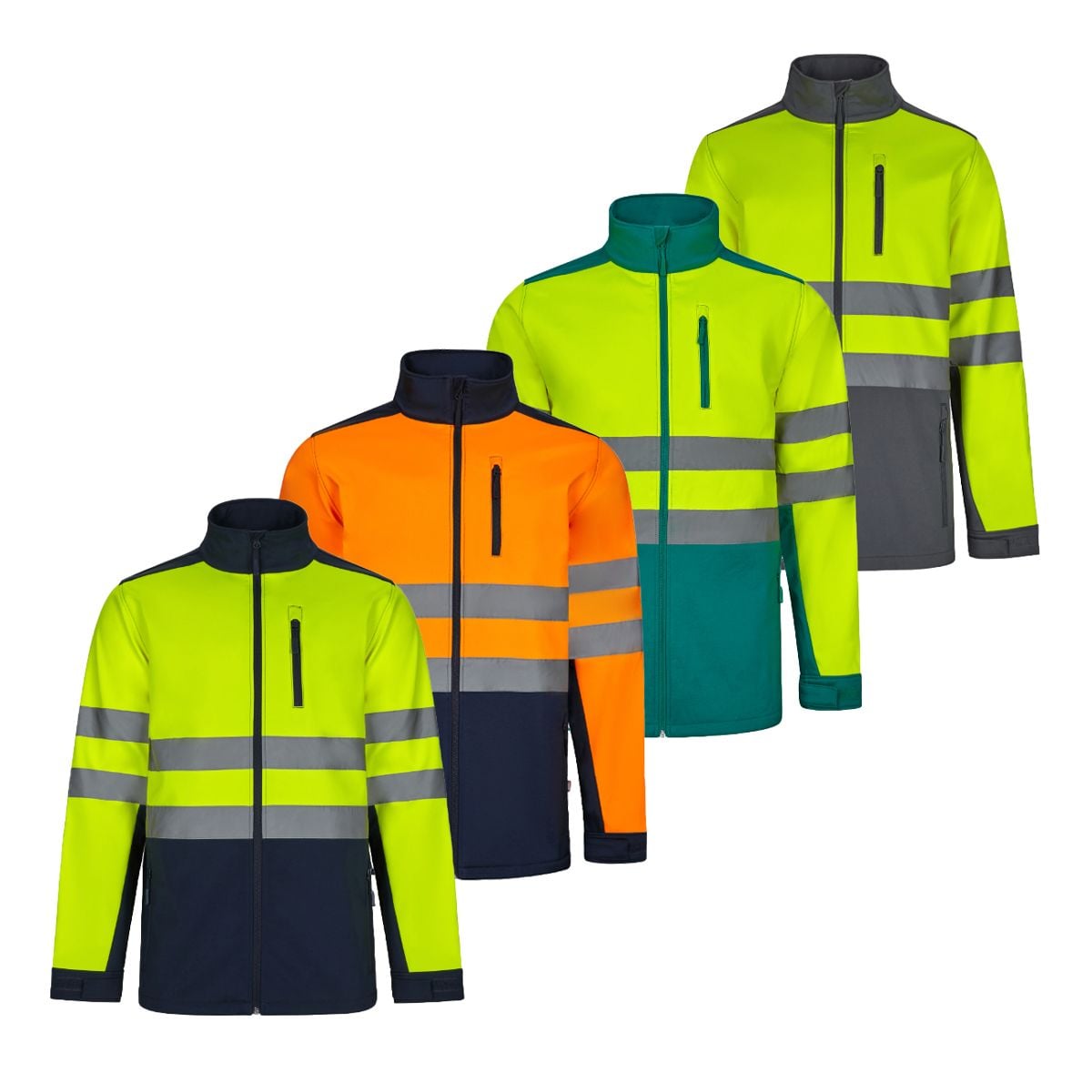 Giacca in soft shell alta visibilità Velilla AV 306006 bicolore a