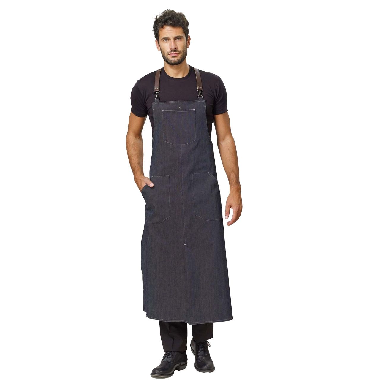 Grembiule in jeans Siggi Bistrò con bretelle a soli €