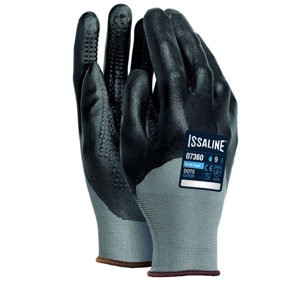 Guanti Nylon Polsino Spalmato Nbr - Col. Grigio - 2 Categ. Issa 07287 Vendita Online