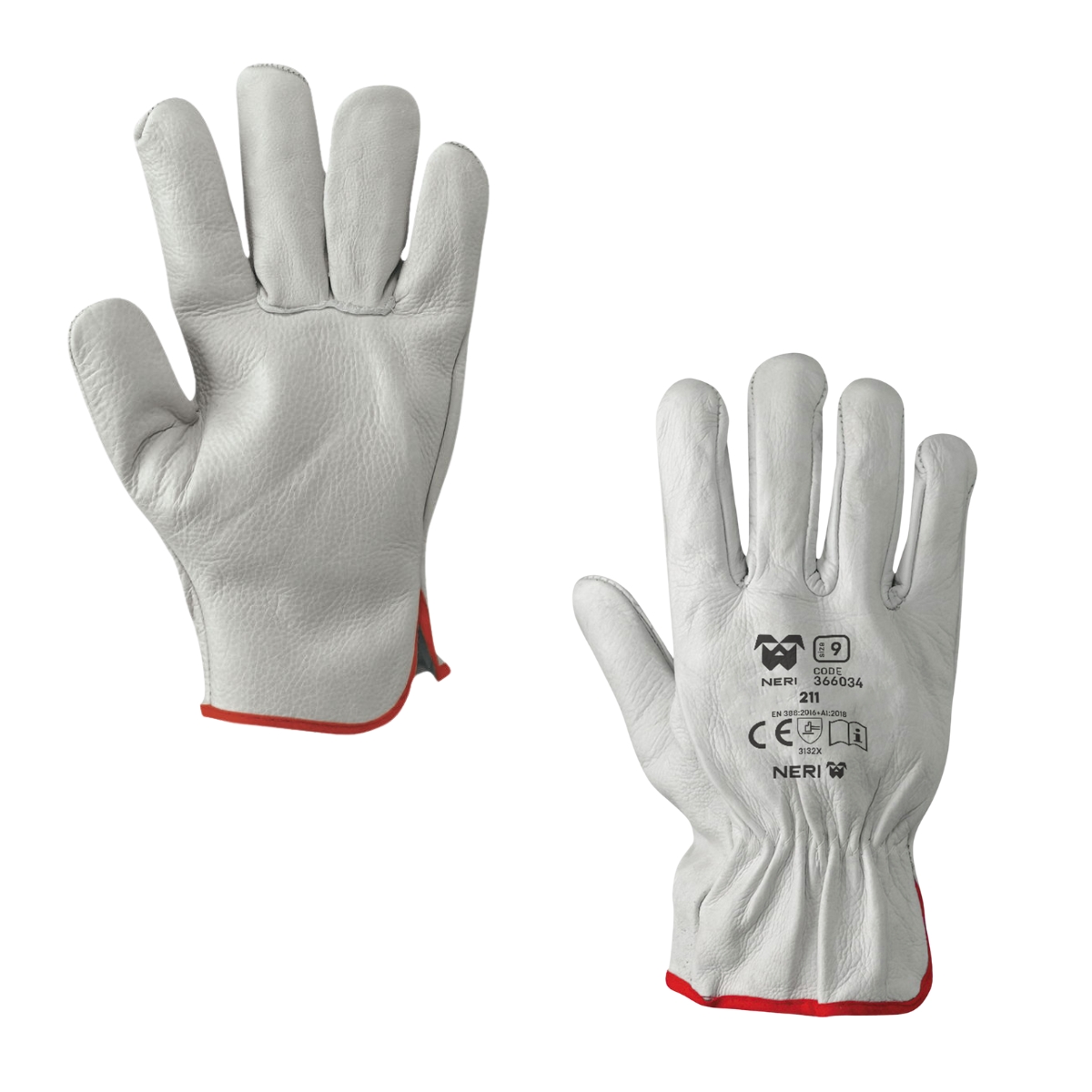 3 Paia Guanti Da Lavoro In Pelle - Antiurto, Antivibrazione, Per Edilizia E Giardinaggio (Taglia M, 3 Colori) - Foto 12