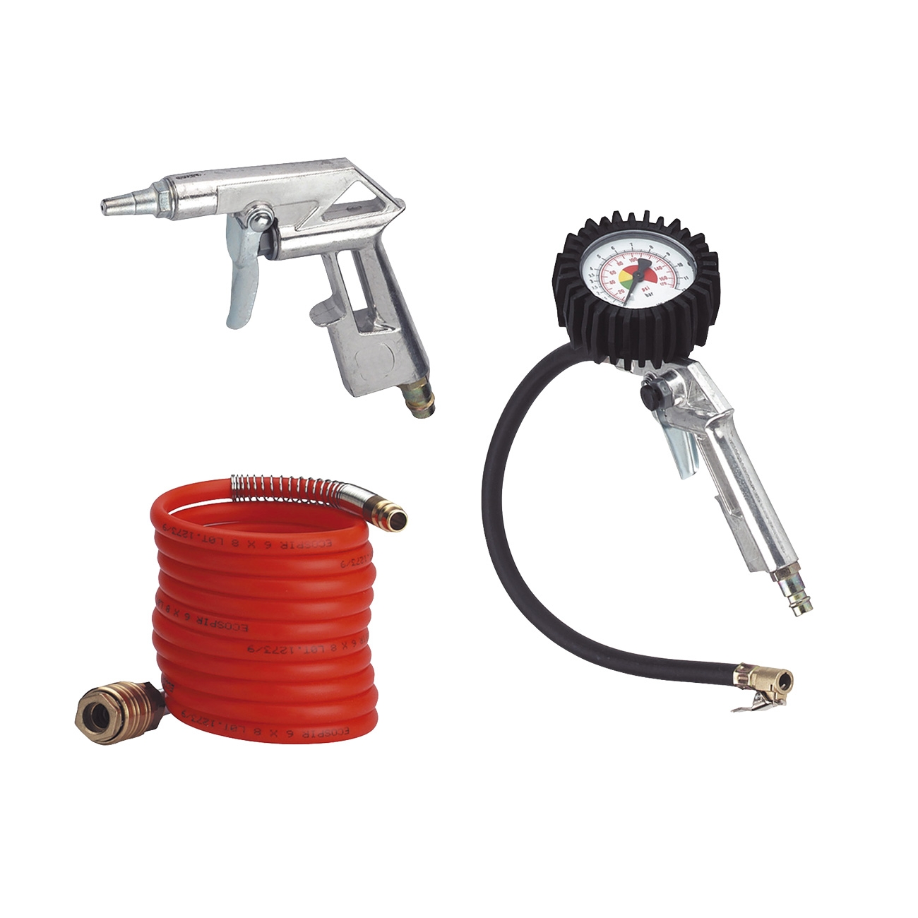 Tire Plug Kit Heavy Duty Professional YNAir 18 Pieces Air Compressor Accessories Kit, 1/4 In X 25 Ft Recoil Poly Air Compressor Hose Kit 1 4 Npt Quick Connect Air Fittings 100 - Foto 7