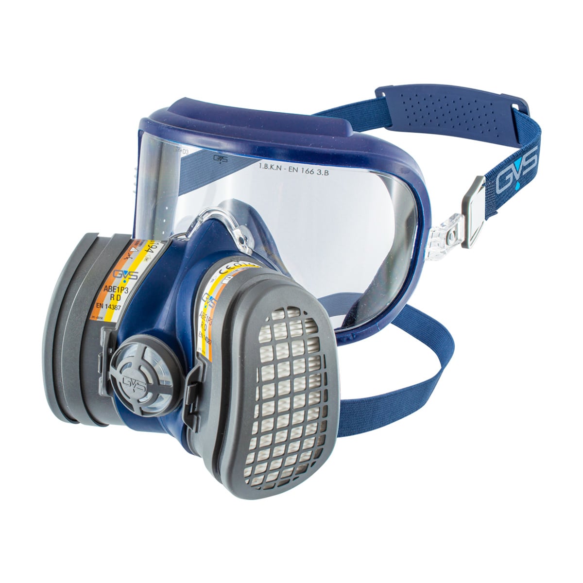 Maschera Antigas GVS Elipse Integra Con Filtri ABE1P3 - Protezione Da Gas, Vapori E Polveri, Taglia M/L - Certificata EN, Per Uso Industriale E Professionale