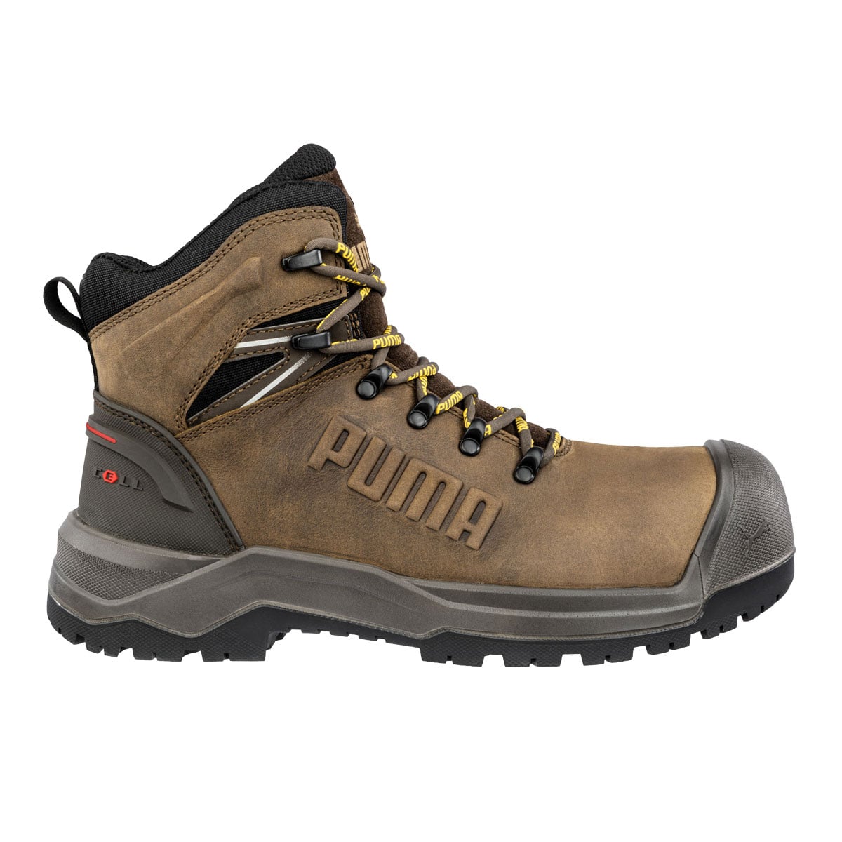 Scarpe alte antinfortunistiche Puma Iron HD Brown Mid S3 a soli