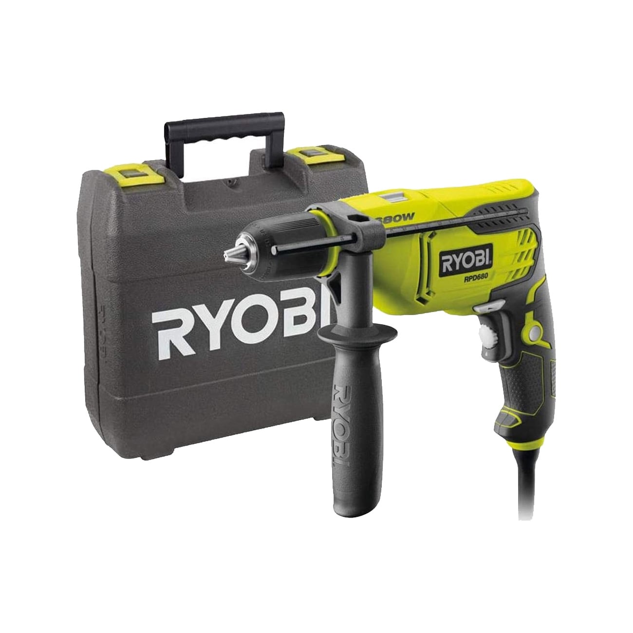 Trapano A Percussione Ryobi RPD1200-K 1200W - 2 Velocit&agrave;, Mandrino 13mm