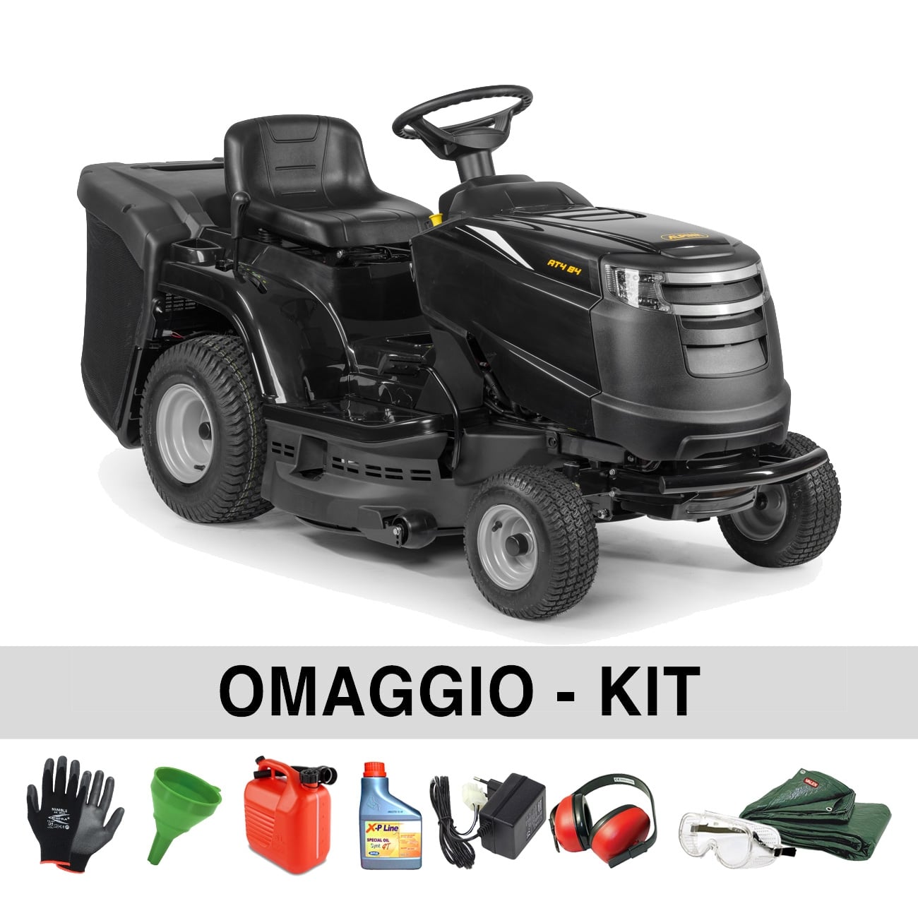 Trattorino Tagliaerba Alpina AT4 84A A Benzina - Motore 352cc, Taglio 84cm, Sacco 200L, Luci LED - Foto 11