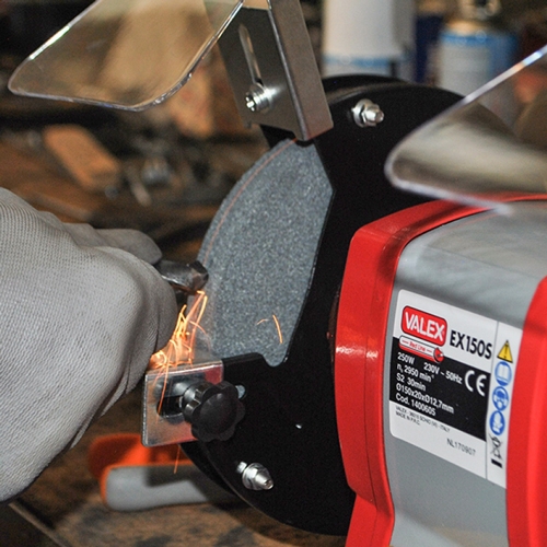 Mola da banco combinata Valex EX150S da banco regolabile con spazzola e